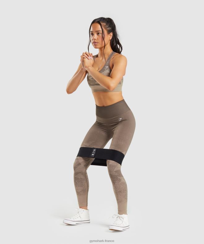 Gymshark adapter les leggings sans couture ombre triangle | imprimé penny brun femmes 6HF28318